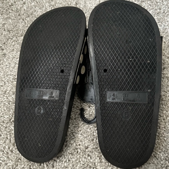 Betty Boop Black White Polka Dots Footbed Slide Sandals size 6, used few times - Picture 6 of 10